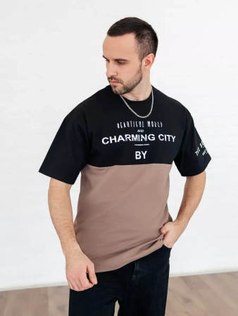 Футболка мужская базовая хлопок с принтом