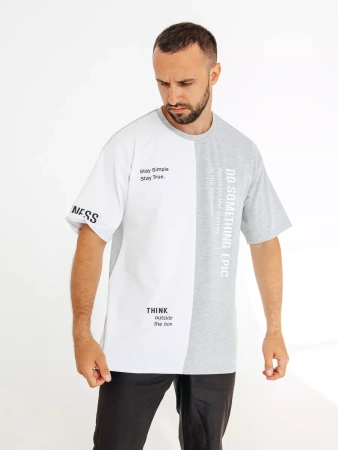 Футболка спортивная с принтом хлопок