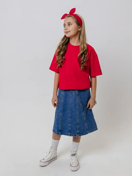 Футболка для девочки с принтом хлопок летняя пляжная