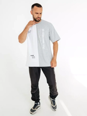 Футболка спортивная с принтом хлопок