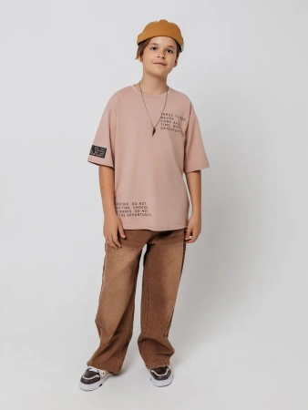 Футболка летняя для мальчика оверсайз с принтом