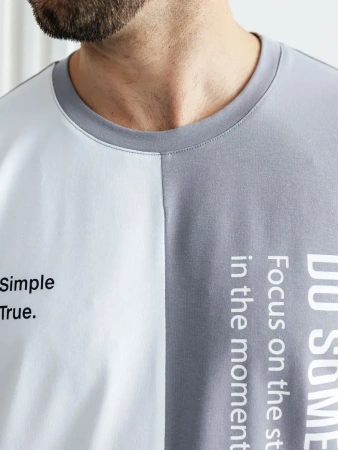 Футболка мужская спортивная с принтом хлопок