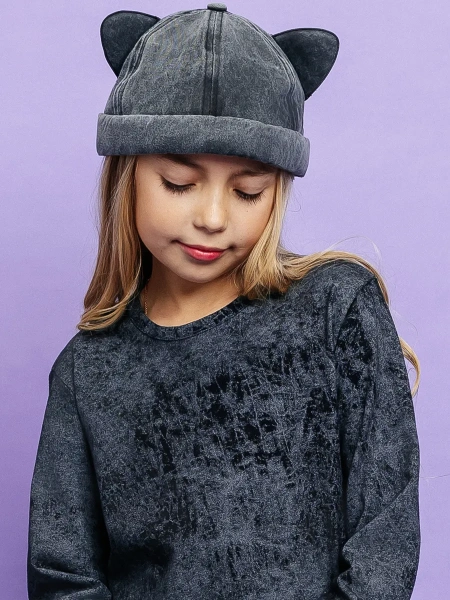 Лонгслив для девочки подростка черный варенка