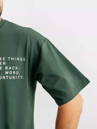 Футболка мужская базовая с принтом хлопок