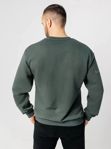 Свитшот мужской базовый с принтом оверсайз