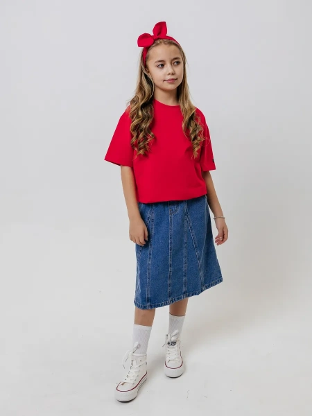 Футболка для девочки с принтом хлопок летняя пляжная