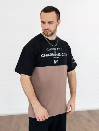 Футболка мужская базовая хлопок с принтом