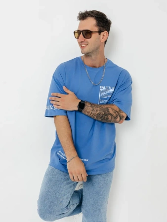 Футболка базовая оверсайз с принтом хлопок летняя