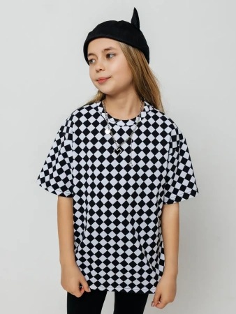 Футболка для девочки с принтом оверсайз