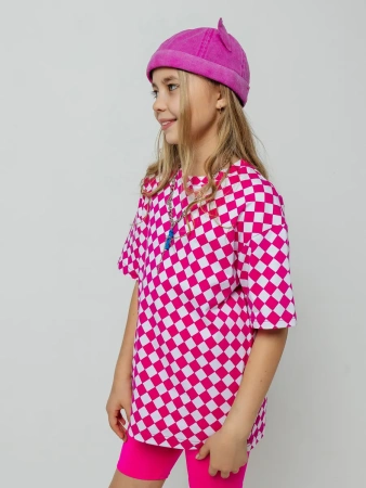 Футболка для девочки с принтом оверсайз