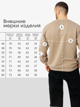Свитшот мужской с принтом больших размеров