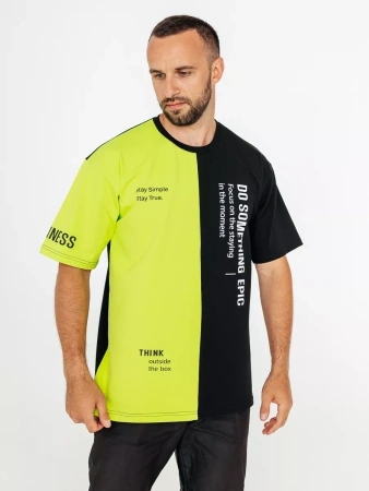 Футболка мужская спортивная с принтом хлопок