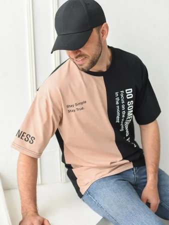 Футболка спортивная с принтом хлопок