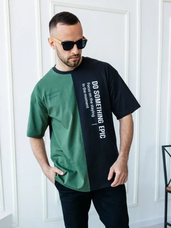 Футболка спортивная с принтом хлопок