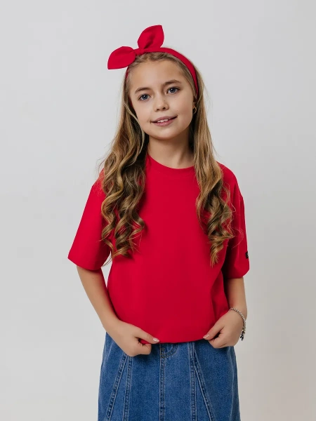 Футболка для девочки с принтом хлопок летняя пляжная