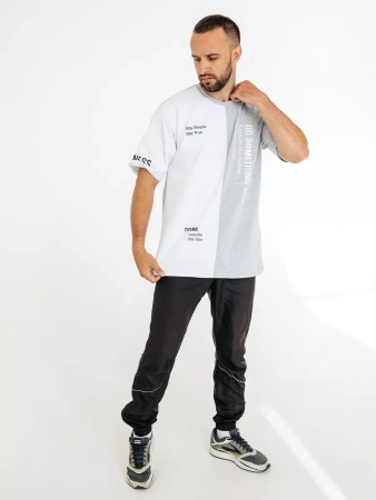 Футболка спортивная с принтом хлопок