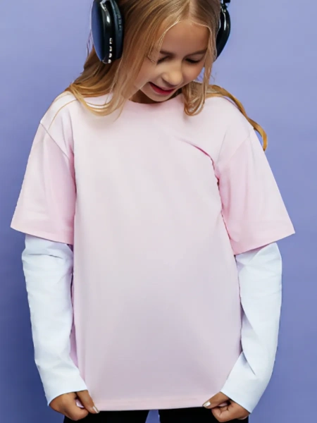 Лонгслив для девочки кофта с двойным рукавом