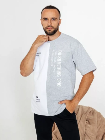 Футболка спортивная с принтом хлопок