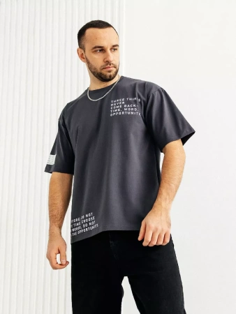 Футболка мужская оверсайз хлопок большие размеры