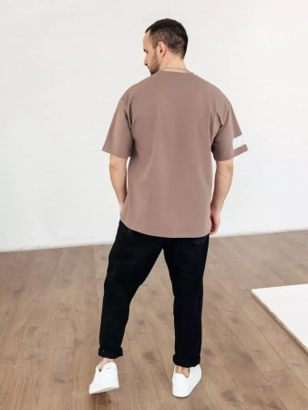 Футболка широкая оверсайз плотная хлопок с лайкрой