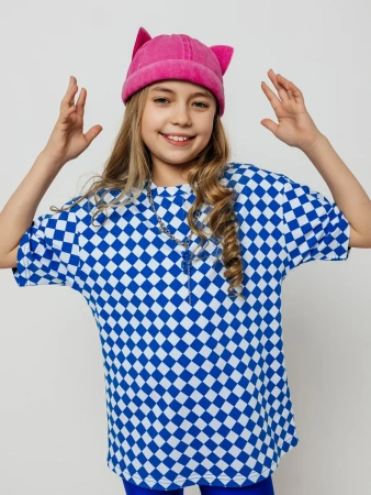 Футболка для девочки с принтом оверсайз