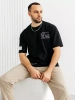 Футболка оверсайз черная плотная хлопок с лайкрой
