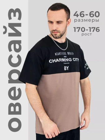Футболка мужская базовая хлопок с принтом
