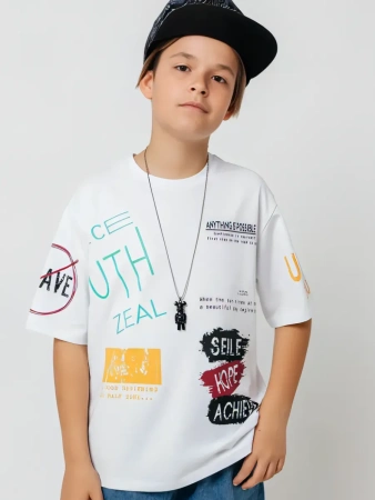 Футболка для мальчика оверсайз с принтом