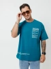 Футболка базовая оверсайз с принтом хлопок летняя