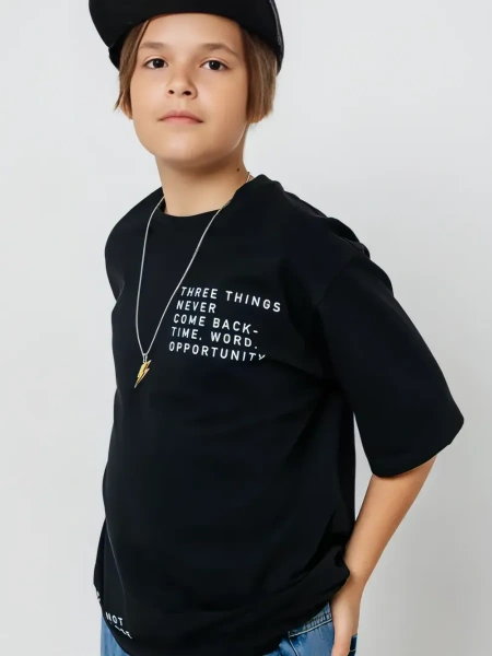 Футболка для мальчика оверсайз с принтом