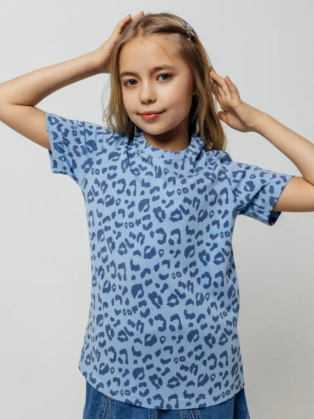 Футболка для девочки с принтом хлопок летняя пляжная