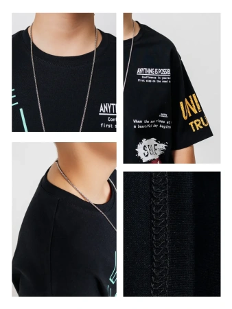 Футболка для мальчика оверсайз с принтом