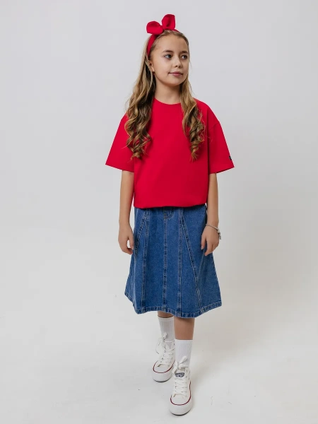 Футболка для девочки с принтом хлопок летняя пляжная