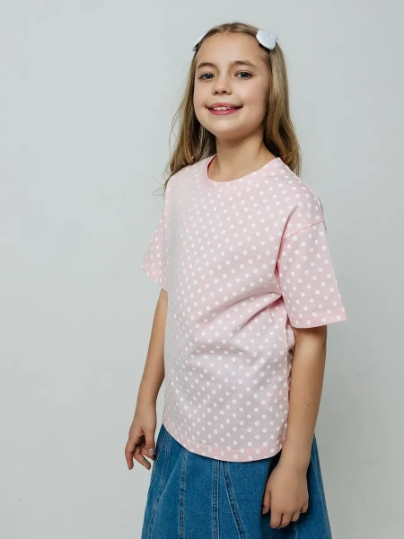 Футболка для девочки с принтом хлопок летняя пляжная