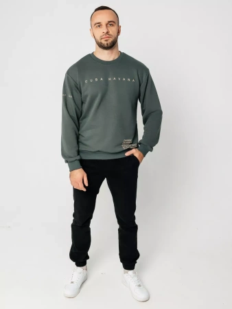 Свитшот мужской базовый с принтом оверсайз