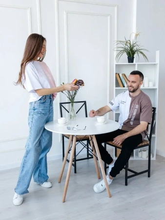 Футболка мужская спортивная с принтом хлопок