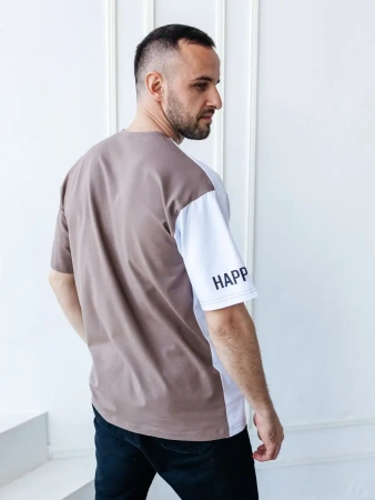 Футболка мужская спортивная с принтом хлопок