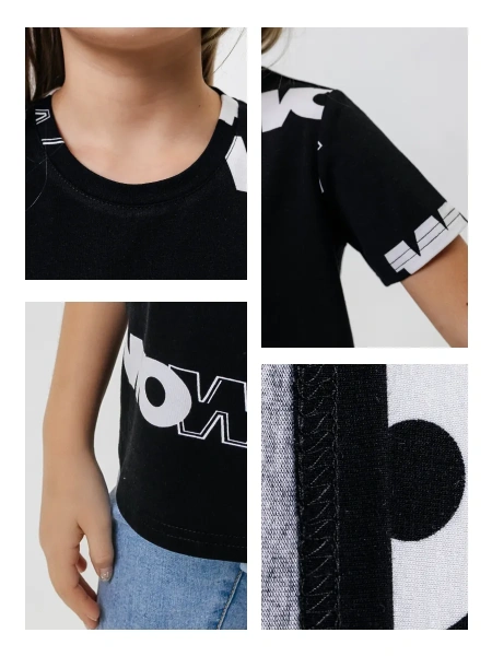 Футболка для девочки с принтом хлопок летняя пляжная