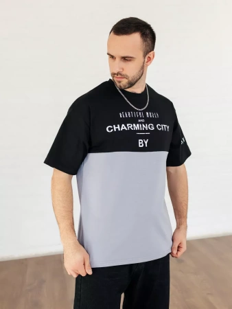 Футболка мужская базовая хлопок с принтом