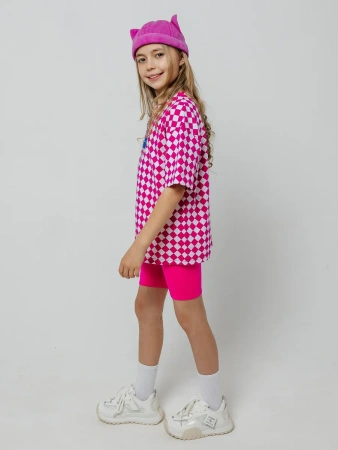 Футболка для девочки с принтом оверсайз