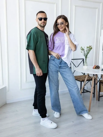 Футболка спортивная с принтом хлопок