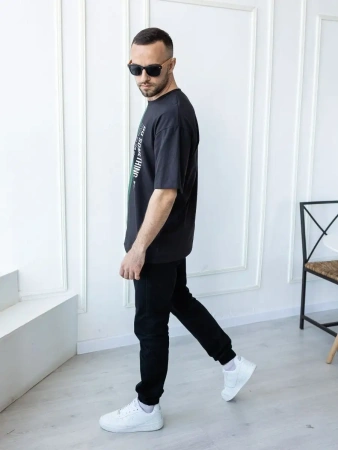 Футболка спортивная с принтом хлопок