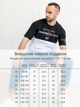 Футболка мужская базовая хлопок с принтом