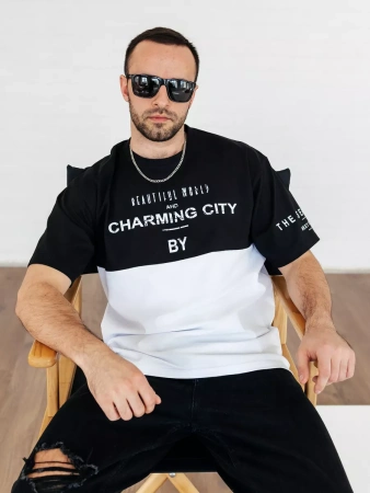 Футболка мужская базовая хлопок с принтом