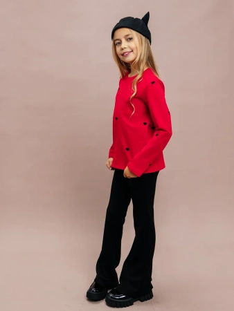 Лонгслив яркий с принтом в сад