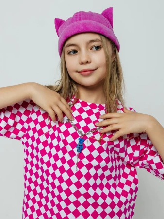 Футболка для девочки с принтом оверсайз