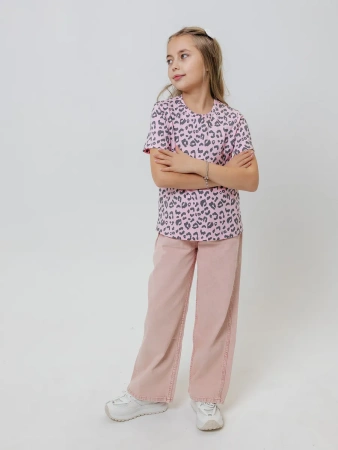 Футболка для девочки с принтом хлопок летняя пляжная