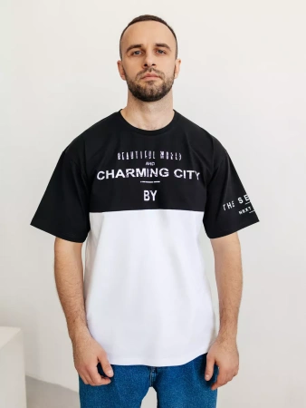 Футболка мужская базовая хлопок с принтом