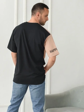 Футболка спортивная с принтом хлопок