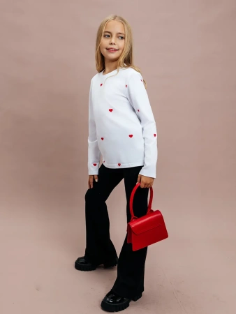 Лонгслив для девочки блузка с принтом